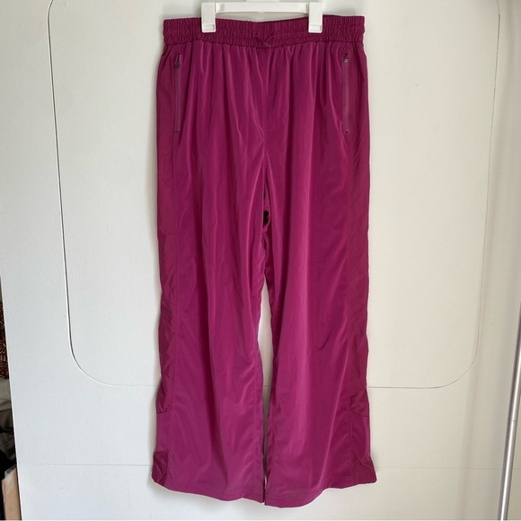 NEW Free People Movement Morning To Midnight Track Pants Contrast Magenta Size L - Picture 5 of 7